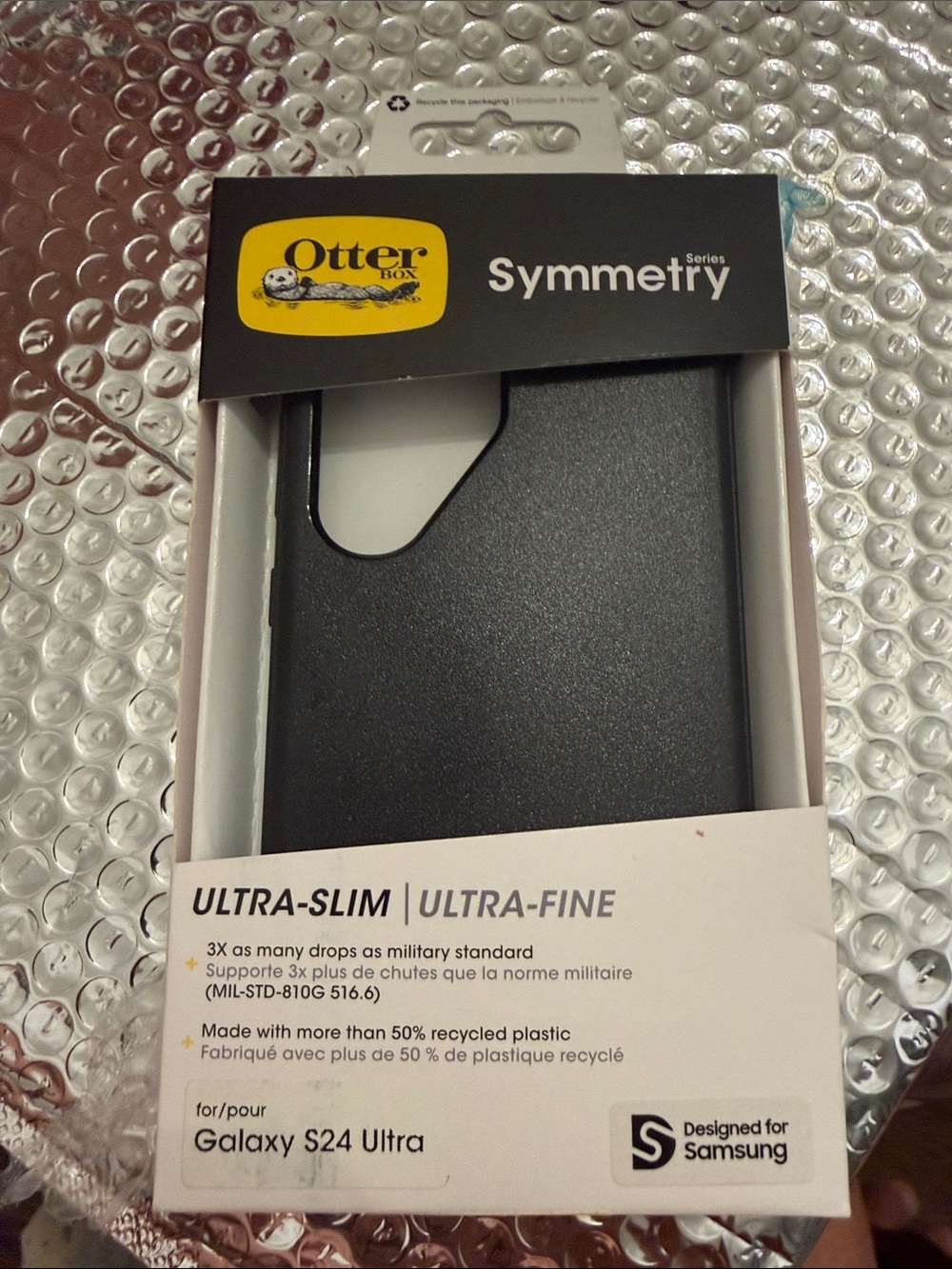 OtterBox Symmetry Series Slim Case for Galaxy S24 Ultra - Black